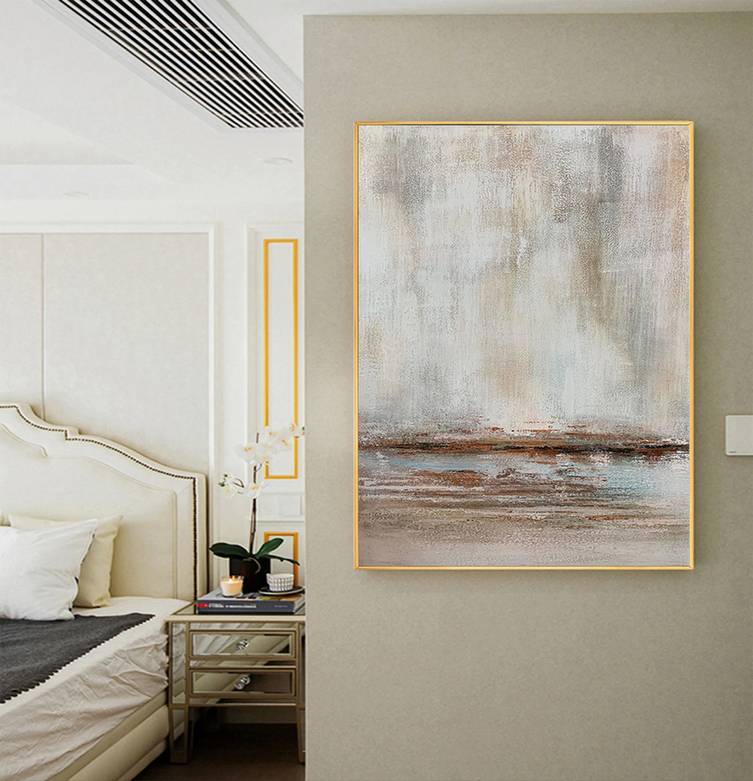 Room Painting Living Brown Abstract Canvas Wall Art 69KI3 wall art